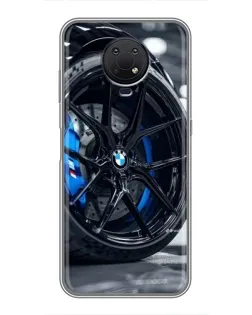 Чехол для Nokia G10 с картинкой «Колесо BMW вблизи»