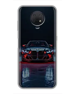 Чехол для Nokia G10 с картинкой «BMW на мокрой дороге»