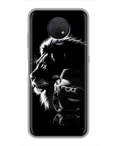 Чехол для Nokia G10 с картинкой «BMW и лев» Чехол для Nokia G10 с картинкой «BMW и лев»