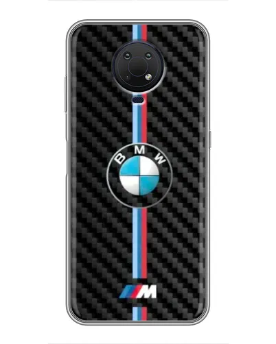 Чехол для Nokia G10 с картинкой «Эмблема BMW и карбон» Чехол для Nokia G10 с картинкой «Эмблема BMW и карбон»