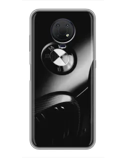 Чехол для Nokia G10 с картинкой «Эмблема BMW — макро»