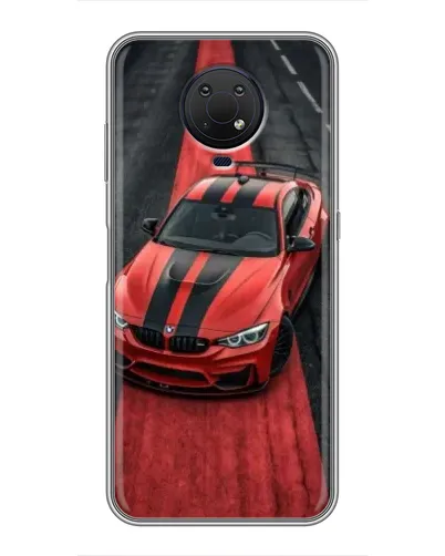 Чехол для Nokia G10 с картинкой «BMW на красной дорожке» Чехол для Nokia G10 с картинкой «BMW на красной дорожке»