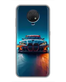 Чохол для Nokia G10 з картинкою «BMW — вогні неону»