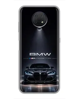 Чохол для Nokia G10 з картинкою «BMW крізь нічне місто»
