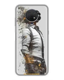 Чехол для Nokia G10 с картинкой «PUBG — боец в пыли»