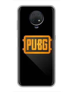 Чехол для Nokia G10 с картинкой «PUBG — рамка лого»