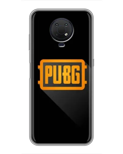 Чехол для Nokia G10 с картинкой «PUBG — рамка лого»