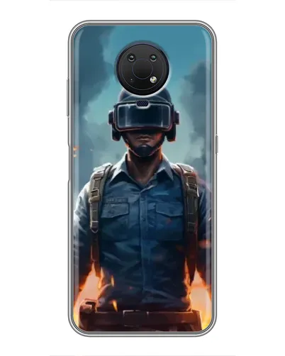 Чехол для Nokia G10 с картинкой «PUBG — реалистичный герой»