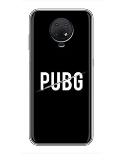 Чехол для Nokia G10 с картинкой «PUBG — белый логотип»