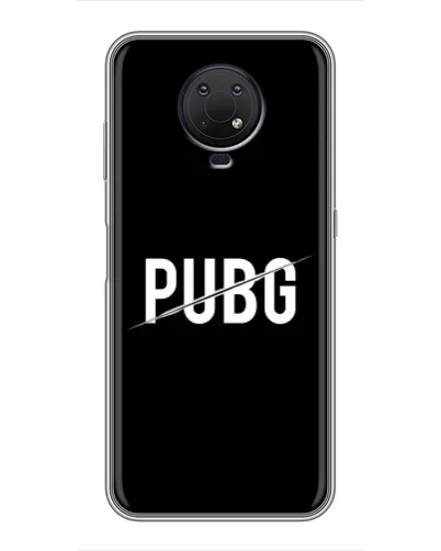 Чехол для Nokia G10 с картинкой «PUBG — белый логотип»