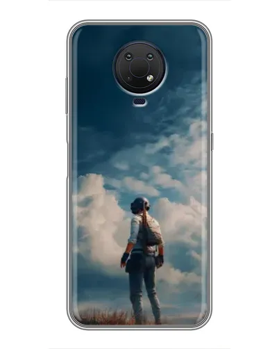 Чехол для Nokia G10 с картинкой «Герой PUBG на скале»