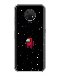 Чехол для Nokia G10 с картинкой «Красный Among Us»
