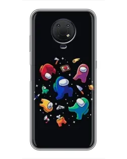 Чехол для Nokia G10 с картинкой «Among Us космос»