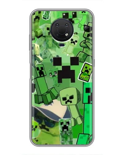 Чехол для Nokia G10 с картинкой «Криперы Minecraft» Чехол для Nokia G10 с картинкой «Криперы Minecraft»