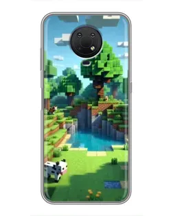 Чехол для Nokia G10 с картинкой «Minecraft летний день»