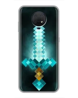 Чехол для Nokia G10 с картинкой «Алмазный меч неон»