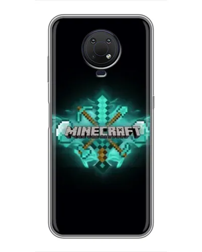 Чехол для Nokia G10 с картинкой «Minecraft Diamond лого» Чехол для Nokia G10 с картинкой «Minecraft Diamond лого»