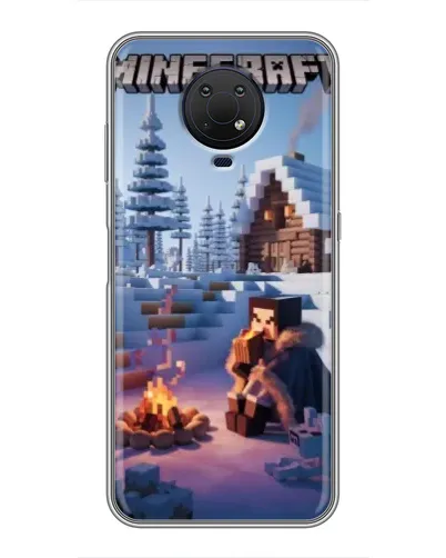Чехол для Nokia G10 с картинкой «Зимний Minecraft» Чехол для Nokia G10 с картинкой «Зимний Minecraft»