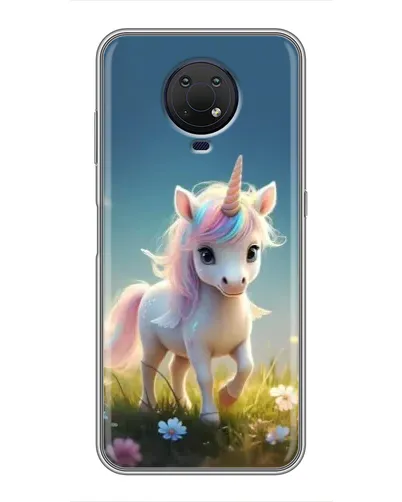 Чехол для Nokia G10 с картинкой «Единорог на поляне» Чехол для Nokia G10 с картинкой «Единорог на поляне»