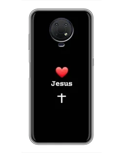 Чехол для Nokia G10 с картинкой «Сердце - Jesus»