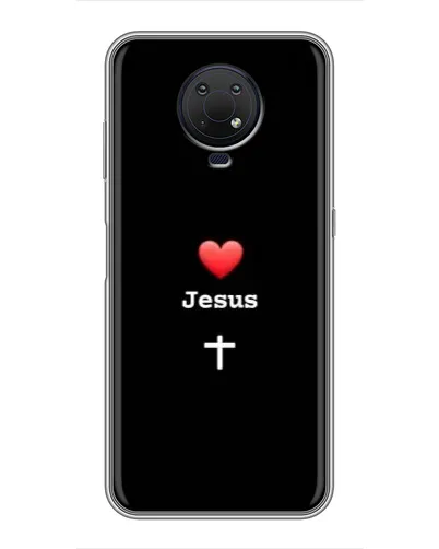 Чехол для Nokia G10 с картинкой «Сердце - Jesus»