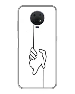 Чехол для Nokia G10 с картинкой «Рука держит»