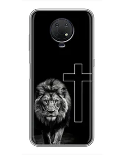 Чехол для Nokia G10 с картинкой «Лев и Крест»