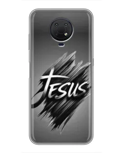 Чехол для Nokia G10 с картинкой «Надпись Jesus Graffiti»