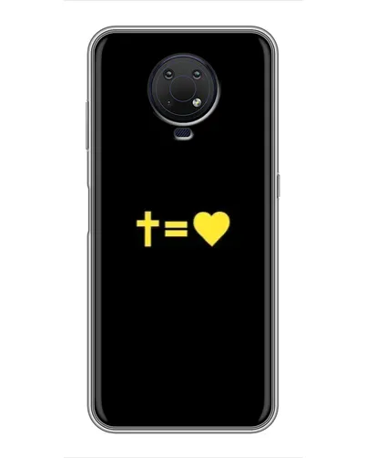 Чехол для Nokia G10 с картинкой «Сердце и Крест»