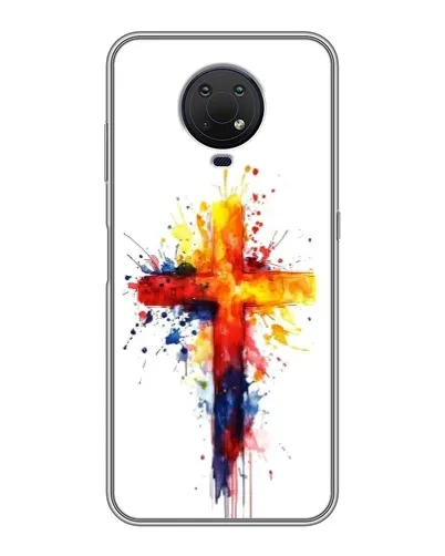 Чехол для Nokia G10 с картинкой «Акварельный крест»