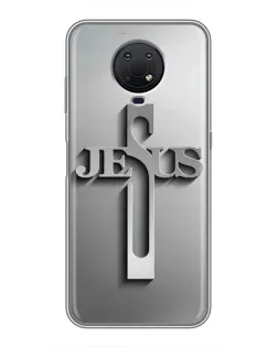 Чохол для Nokia G10 з картинкою «Металевий хрест Jesus» Чохол для Nokia G10 з картинкою «Металевий хрест Jesus»