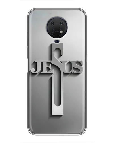 Чохол для Nokia G10 з картинкою «Металевий хрест Jesus» Чохол для Nokia G10 з картинкою «Металевий хрест Jesus»