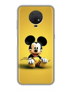 Чехол для Nokia G10 с картинкой «Микки на желтом»