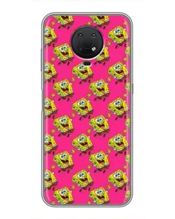 Чехол для Nokia G10 с картинкой «Розовый паттерн»