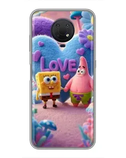 Чехол для Nokia G10 с картинкой «Губка Боб Патрик»
