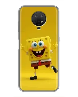 Чехол для Nokia G10 с картинкой «Позитивный Губка Боб»