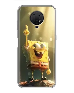 Чехол для Nokia G10 с картинкой «Сияющий Спанч Боб»