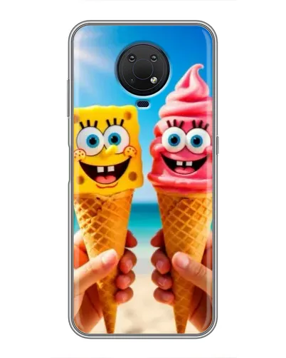 Чехол для Nokia G10 с картинкой «Спанч Боб мороженое»