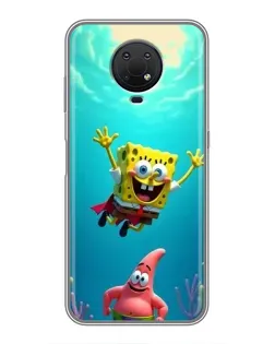 Чохол для Nokia G10 з картинкою «Спанч Боб під водою»