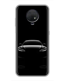 Чехол для Nokia G10 с картинкой «Силуэт Tesla Night»