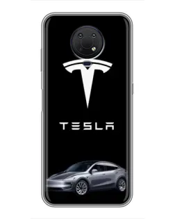 Чехол для Nokia G10 с картинкой «Tesla Model Y»