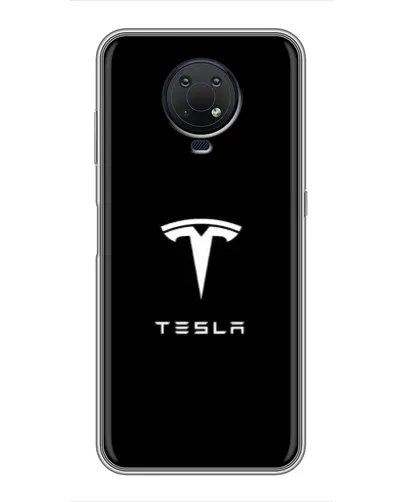Чехол для Nokia G10 с картинкой «Tesla White Logo» Чехол для Nokia G10 с картинкой «Tesla White Logo»