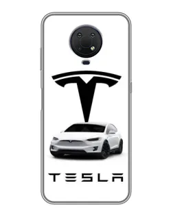 Чехол для Nokia G10 с картинкой «Tesla White Style»