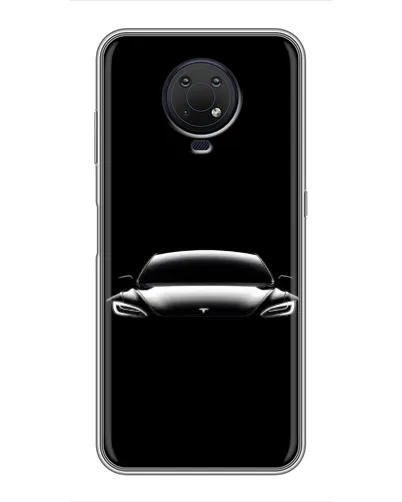 Чехол для Nokia G10 с картинкой «Фары Tesla Night» Чехол для Nokia G10 с картинкой «Фары Tesla Night»