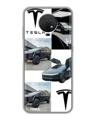 Чехол для Nokia G10 с картинкой «Коллаж Cybertruck Tesla» Чехол для Nokia G10 с картинкой «Коллаж Cybertruck Tesla»
