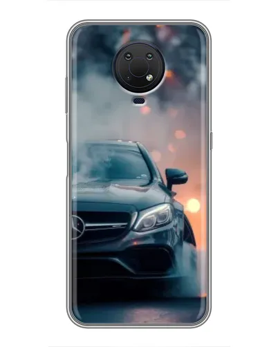 Чехол для Nokia G10 с картинкой «Mercedes — ночной город» Чехол для Nokia G10 с картинкой «Mercedes — ночной город»