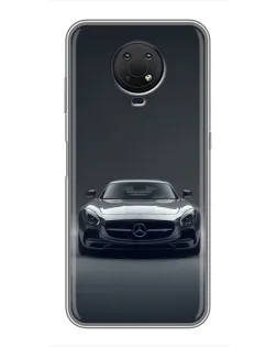 Чехол для Nokia G10 с картинкой «Mercedes на черном»