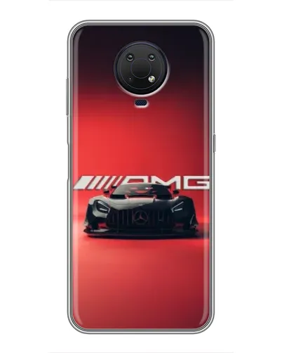 Чехол для Nokia G10 с картинкой «Mercedes AMG — красная линия» Чехол для Nokia G10 с картинкой «Mercedes AMG — красная линия»