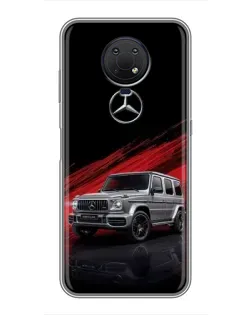 Чехол для Nokia G10 с картинкой «Mercedes G-Class красный»