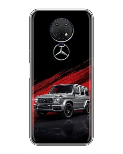 Чехол для Nokia G10 с картинкой «Mercedes G-Class красный» Чехол для Nokia G10 с картинкой «Mercedes G-Class красный»